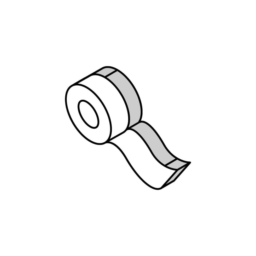 sticking plaster roll medical isometric icon vector illustration