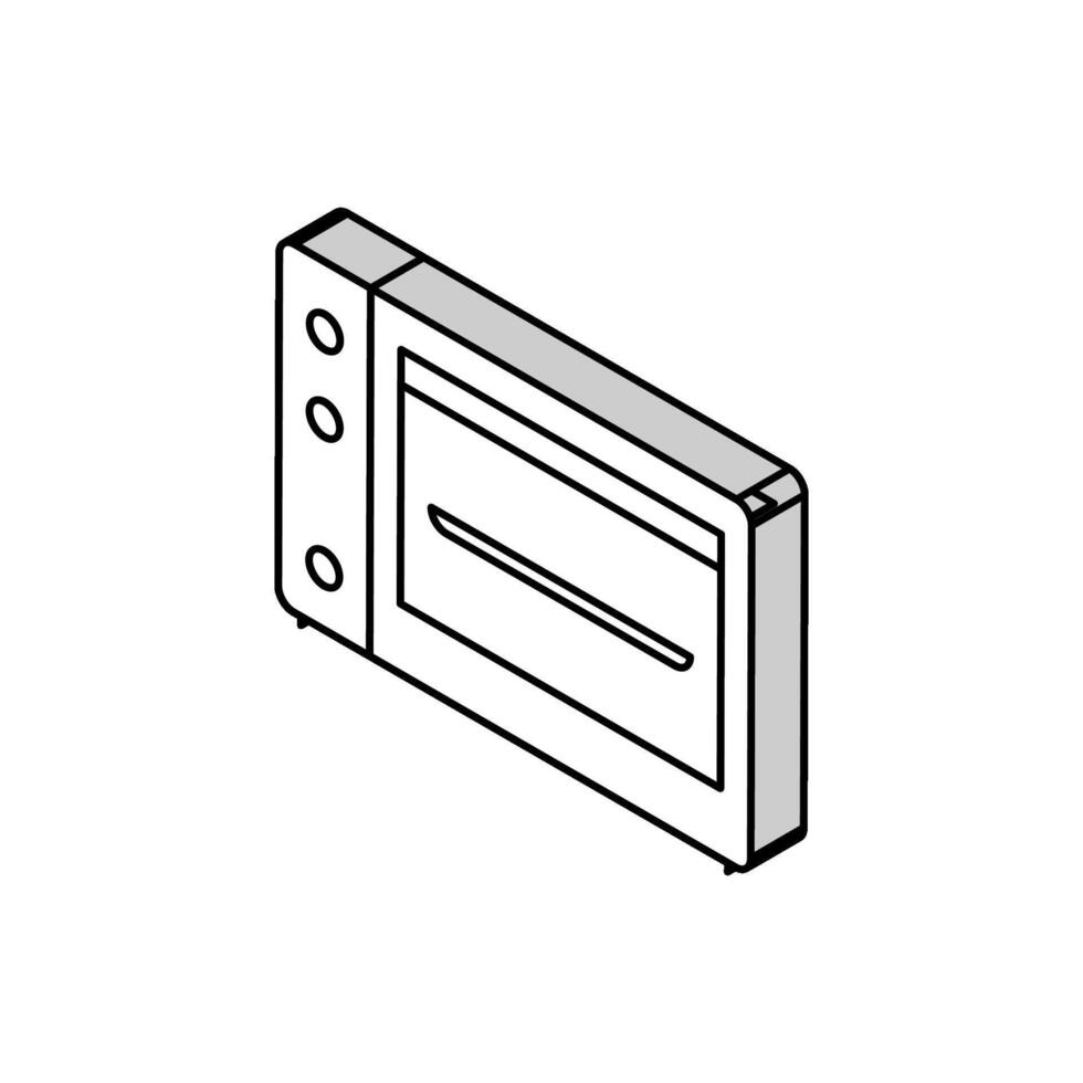 horno aparato isométrica icono vector ilustración