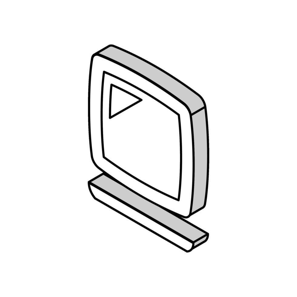 cuadrado plato isométrica icono vector ilustración