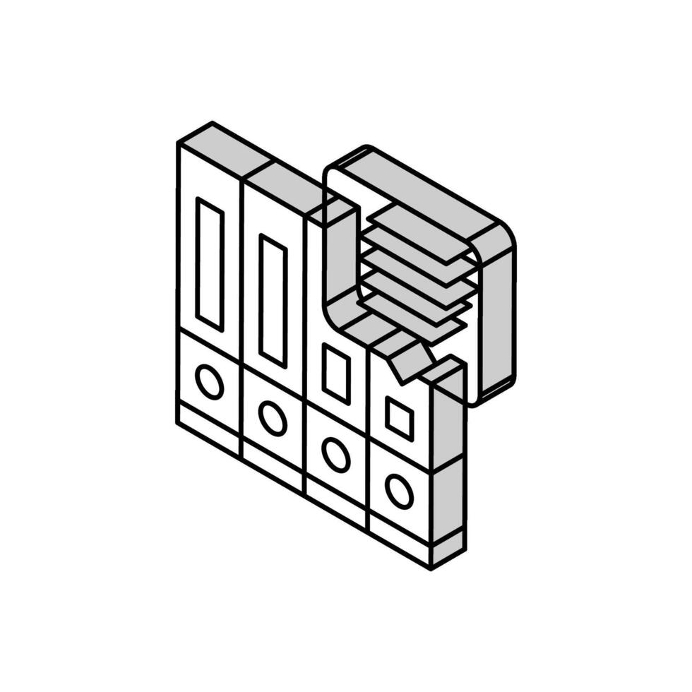 policy information isometric icon vector illustration