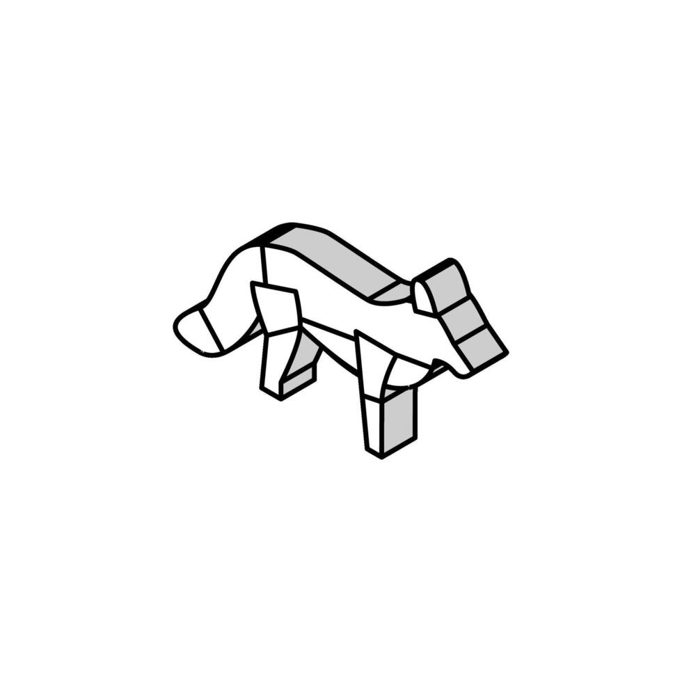 fox wild animal isometric icon vector illustration