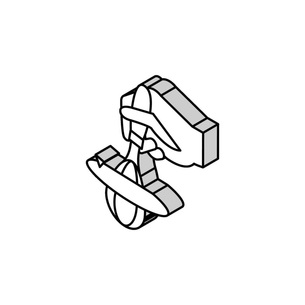 beater whisk isometric icon vector illustration