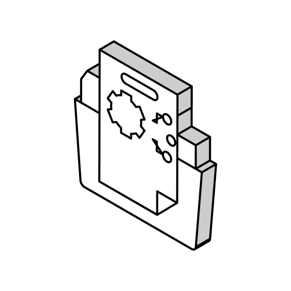 technical information isometric icon vector illustration