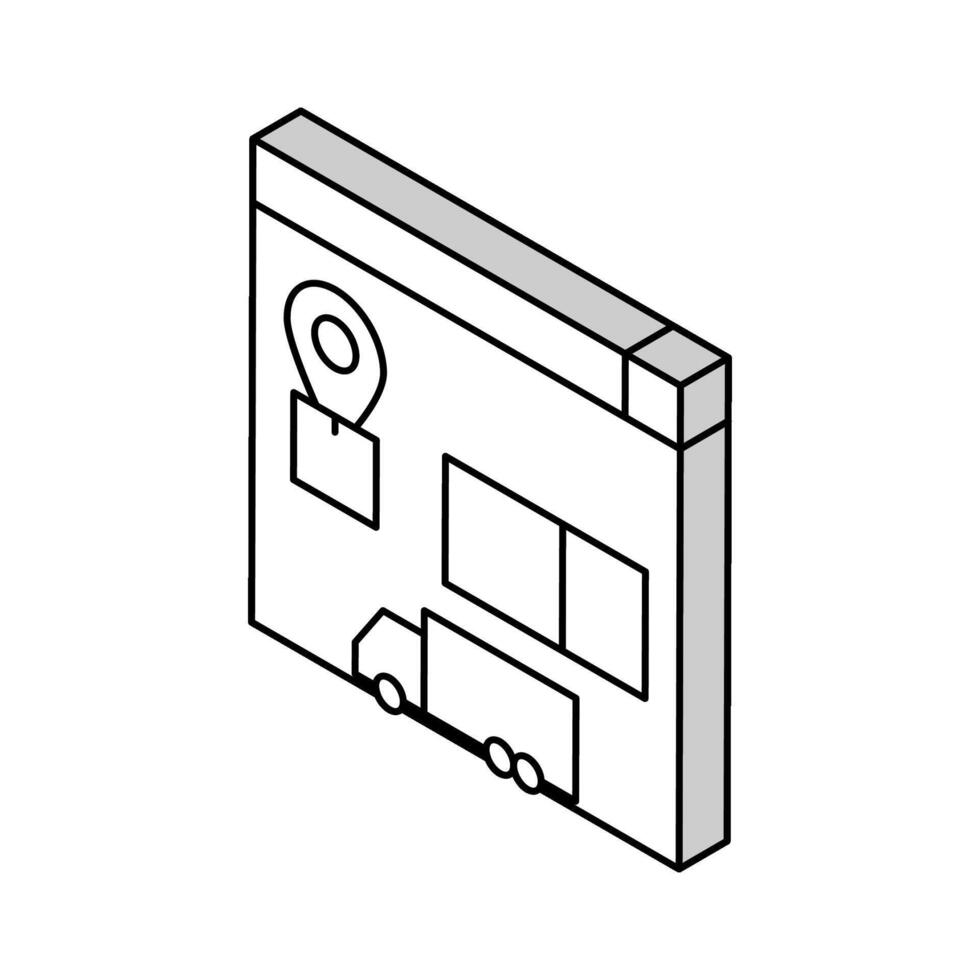 shipment trends report isometric icon vector illustration