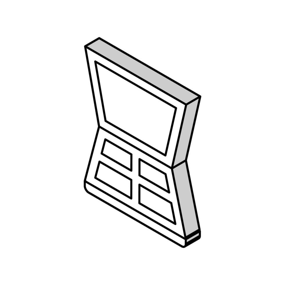 sombra paleta isométrica icono vector ilustración