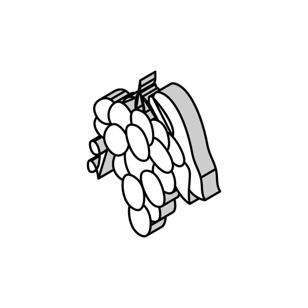 grape juice berry isometric icon vector illustration
