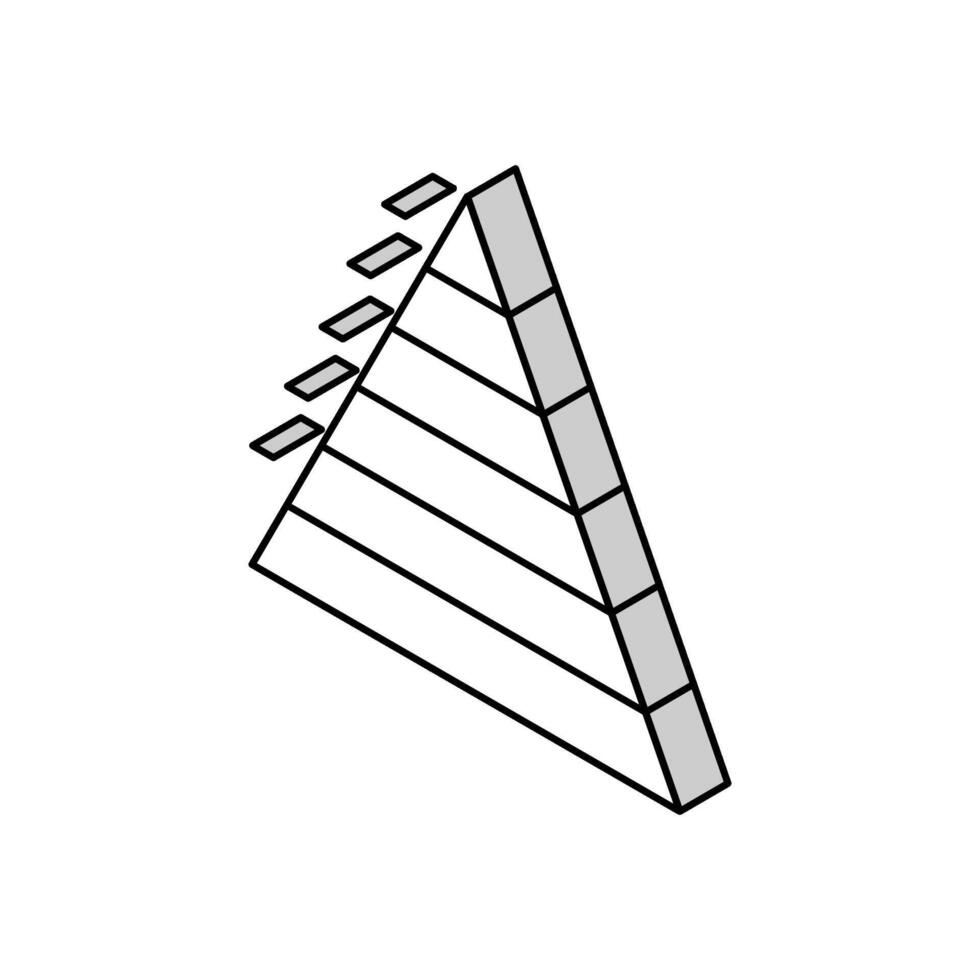 pyramid chart isometric icon vector illustration