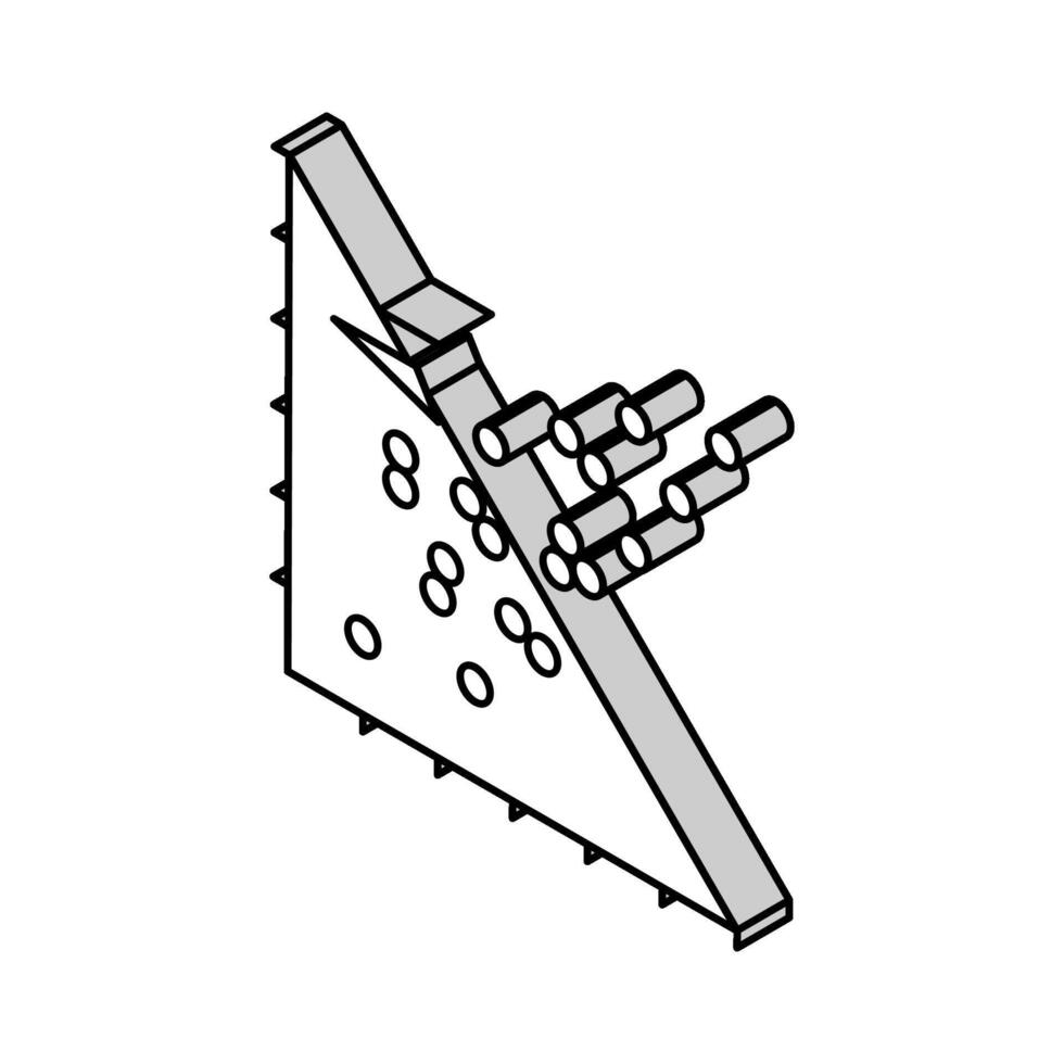 dispersión parcelas isométrica icono vector ilustración