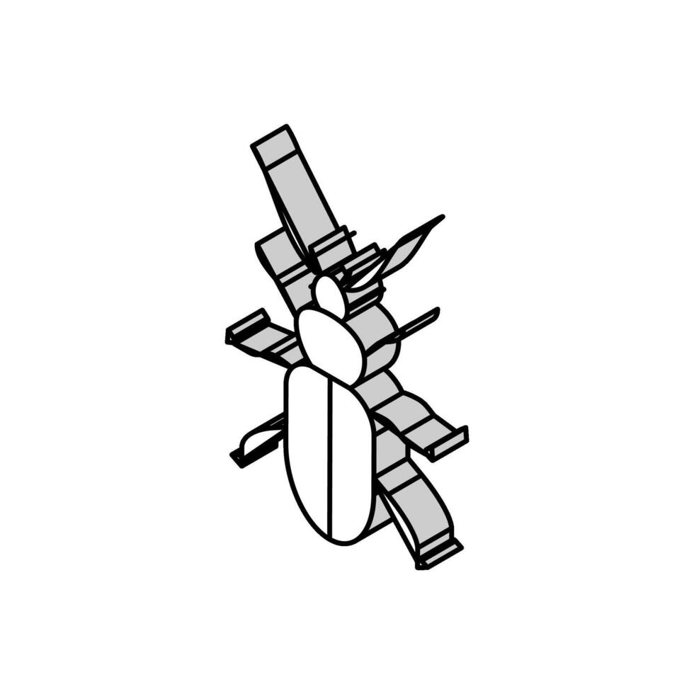 beetle insect isometric icon vector illustration