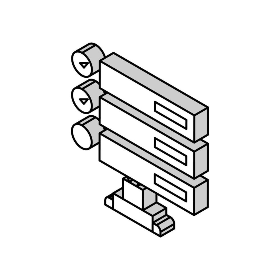 guideline system isometric icon vector illustration