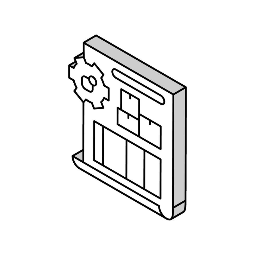 inventory adjustment report isometric icon vector illustration