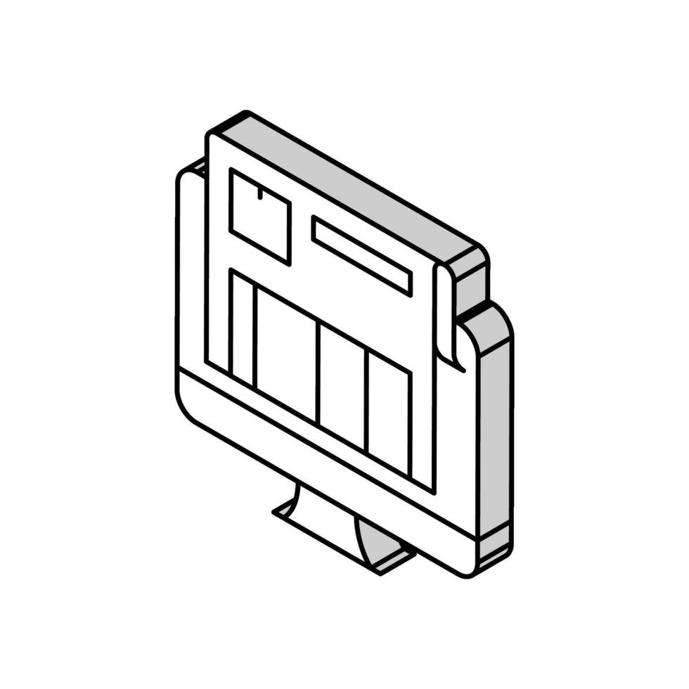 inventory report isometric icon vector illustration