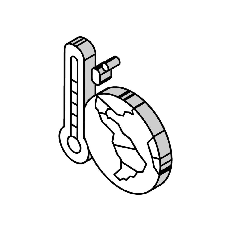 warming effect isometric icon vector illustration
