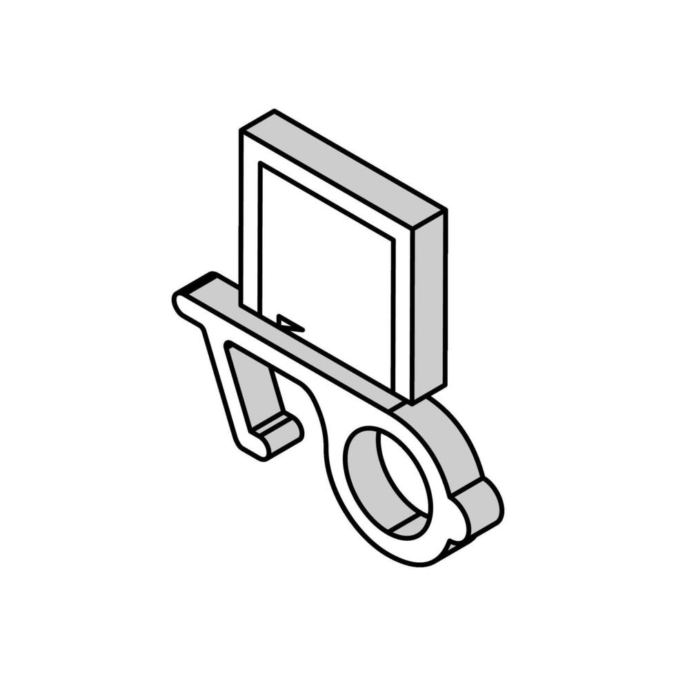 door handle contactless isometric icon vector illustration