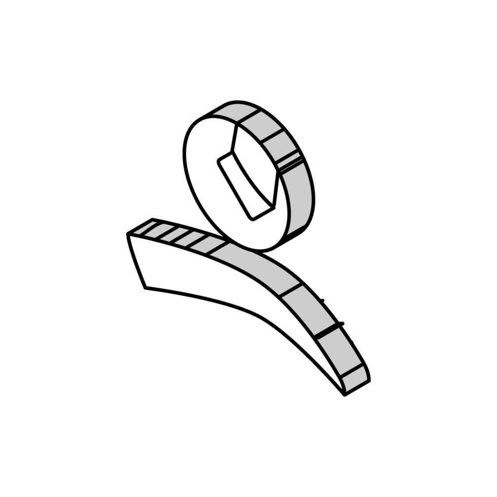 microblading procedure isometric icon vector illustration