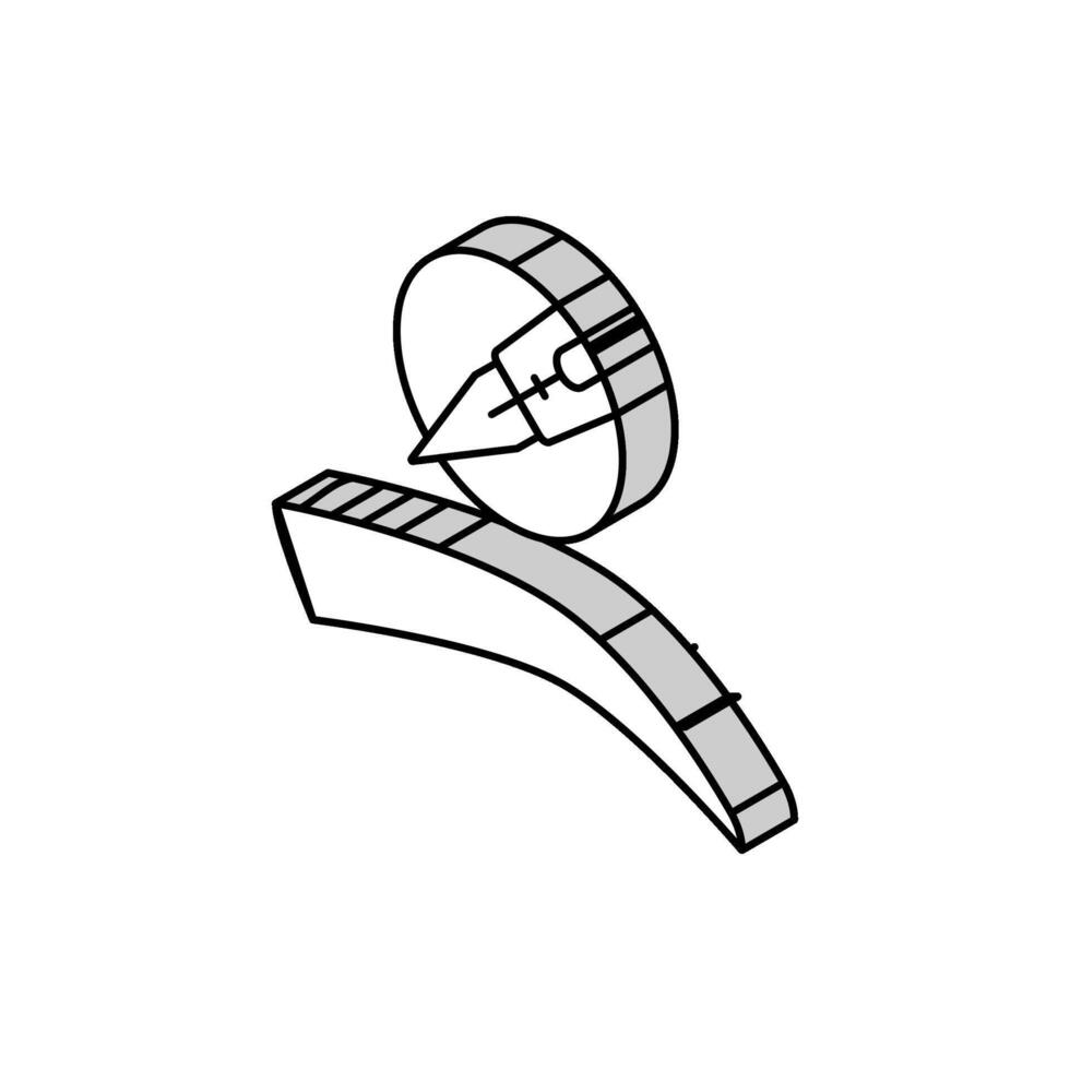 nano brows isometric icon vector illustration