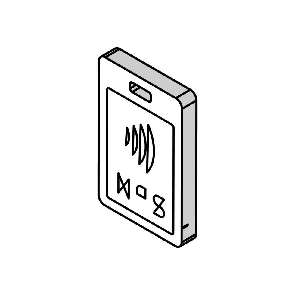 nfc contactless isometric icon vector illustration