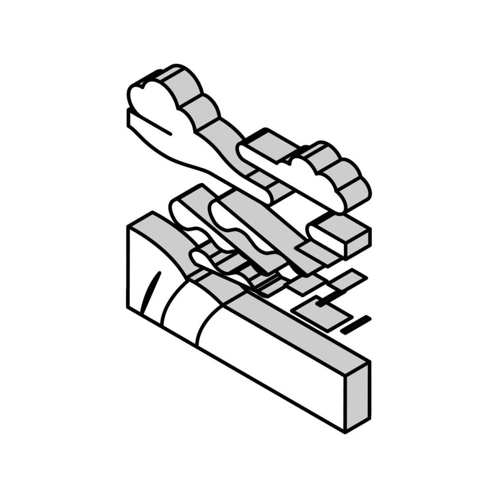erosion climate isometric icon vector illustration