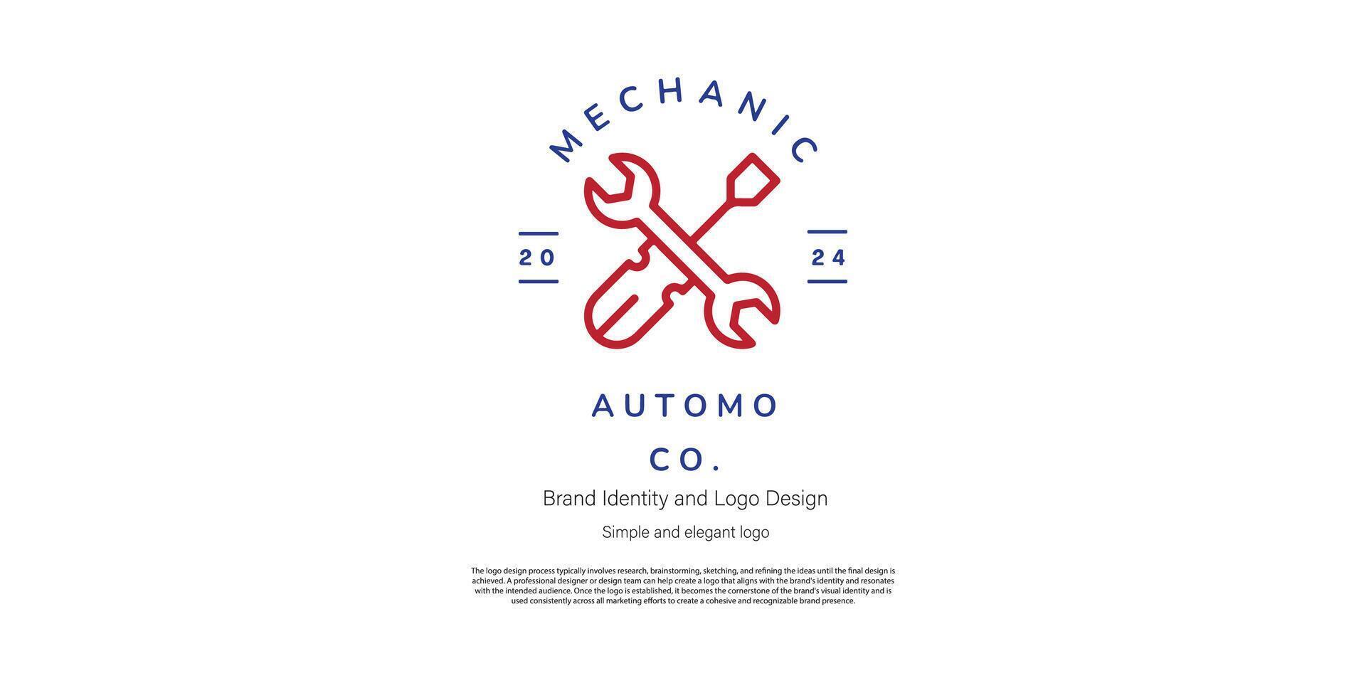 mecánico amd automotor logo diseño para logo diseñador o web desarrollador vector