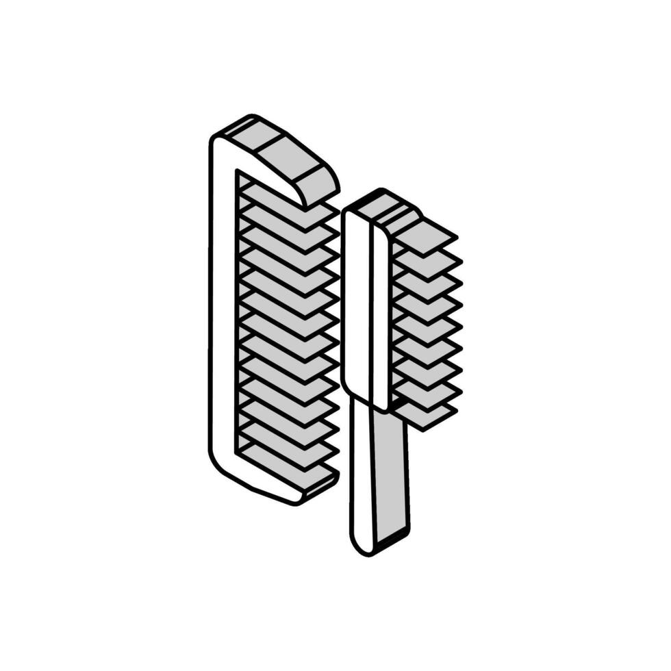 comb accessory isometric icon vector illustration