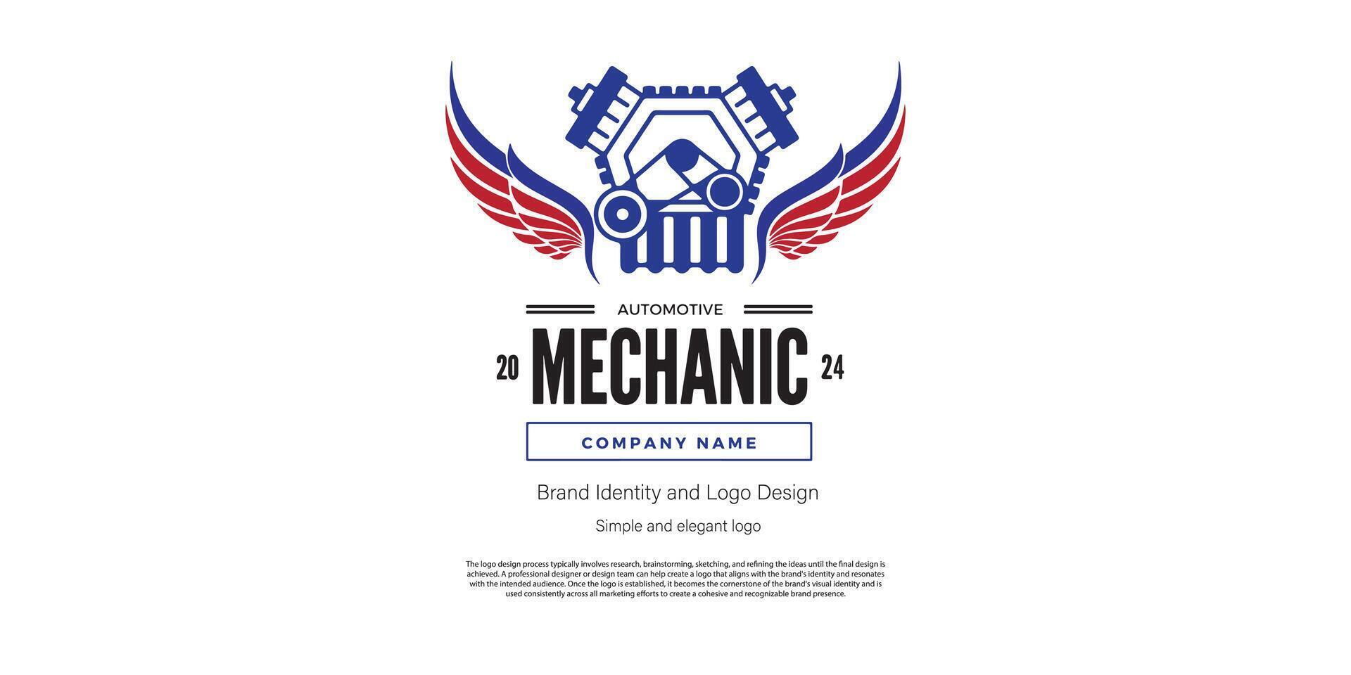 mecánico amd automotor logo diseño para logo diseñador o web desarrollador vector