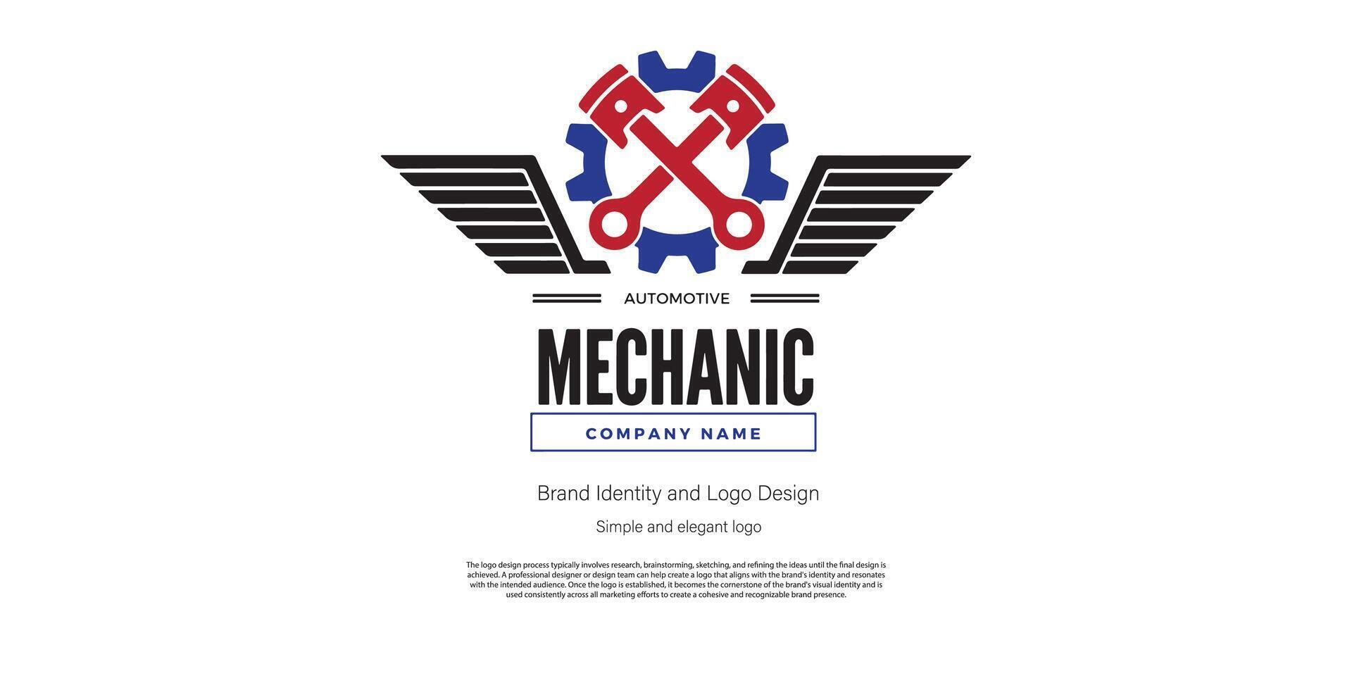 mecánico amd automotor logo diseño para logo diseñador o web desarrollador vector