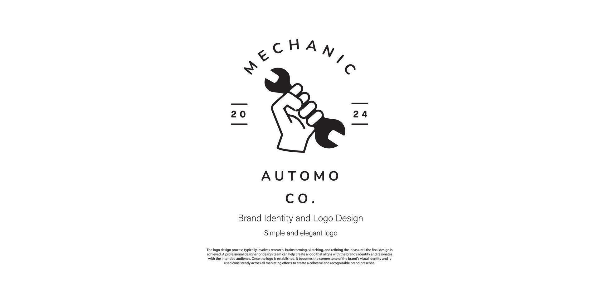 mecánico amd automotor logo diseño para logo diseñador o web desarrollador vector