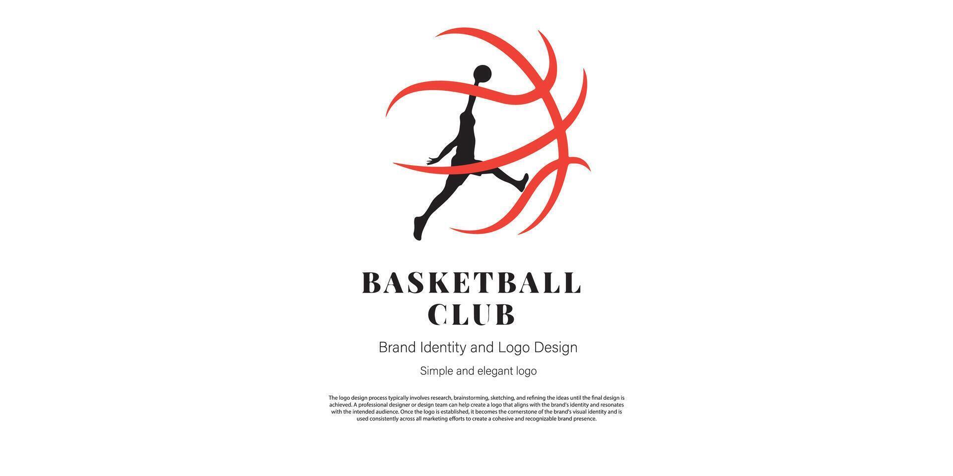 basketball logo design for club or logo designer vector