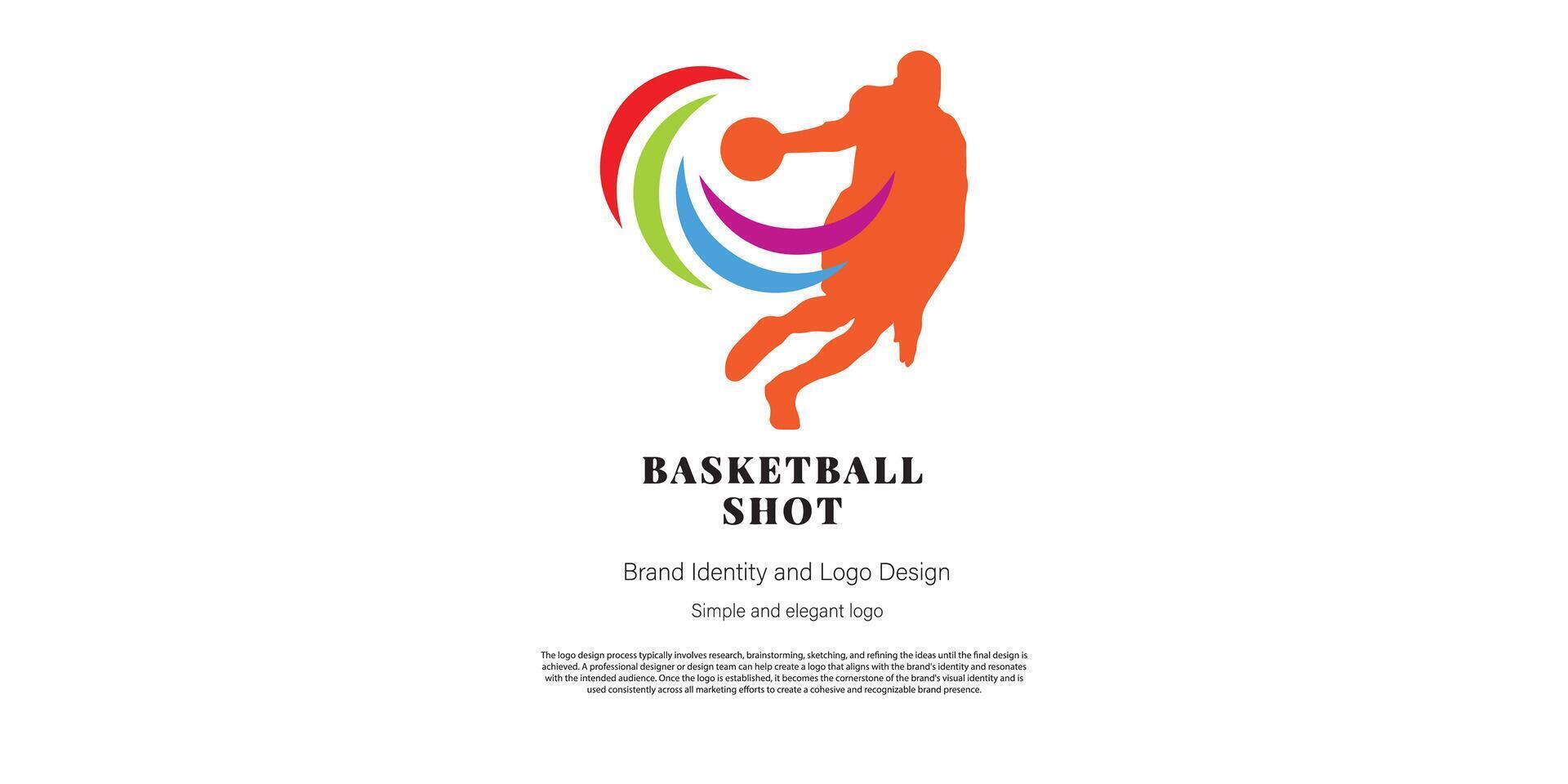 baloncesto logo diseño para club o logo diseñador vector