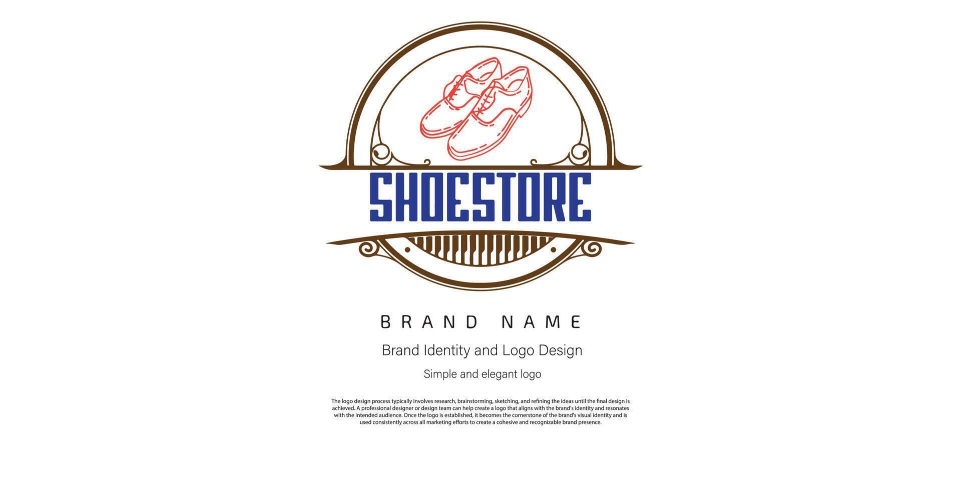shoe store logo design for e commerce or logo designer vector
