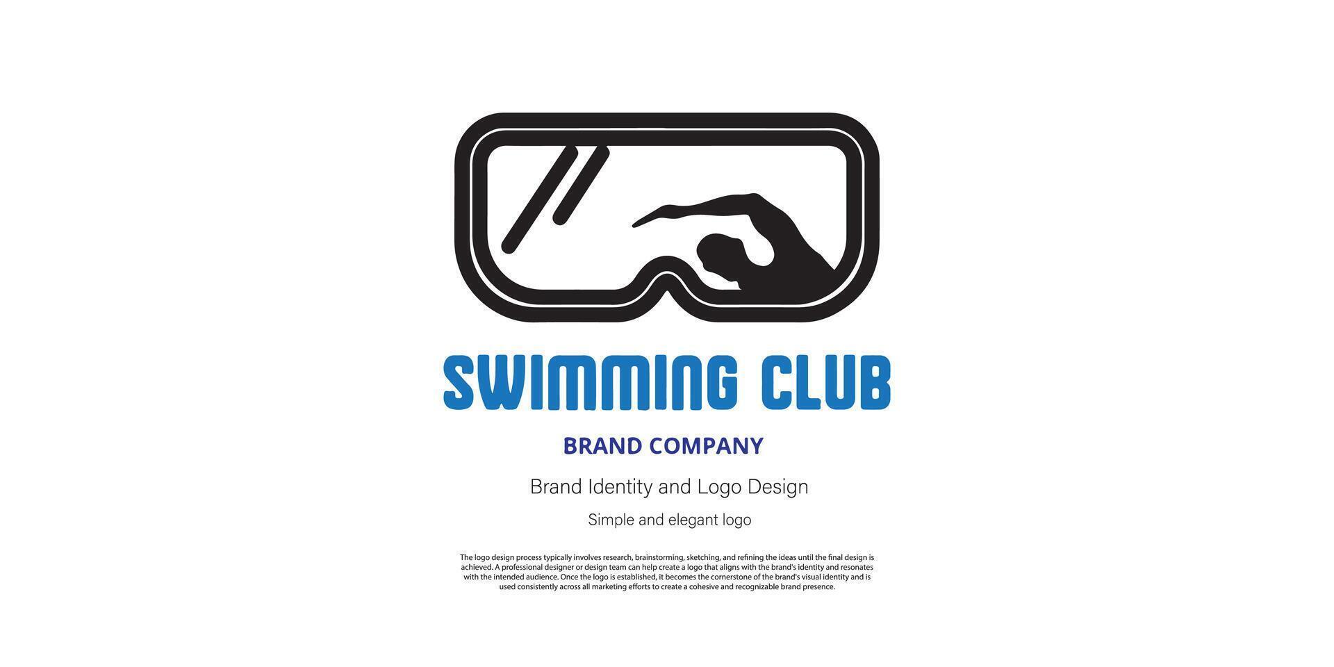 Swimming logo design for swimming club or graphic designer vector