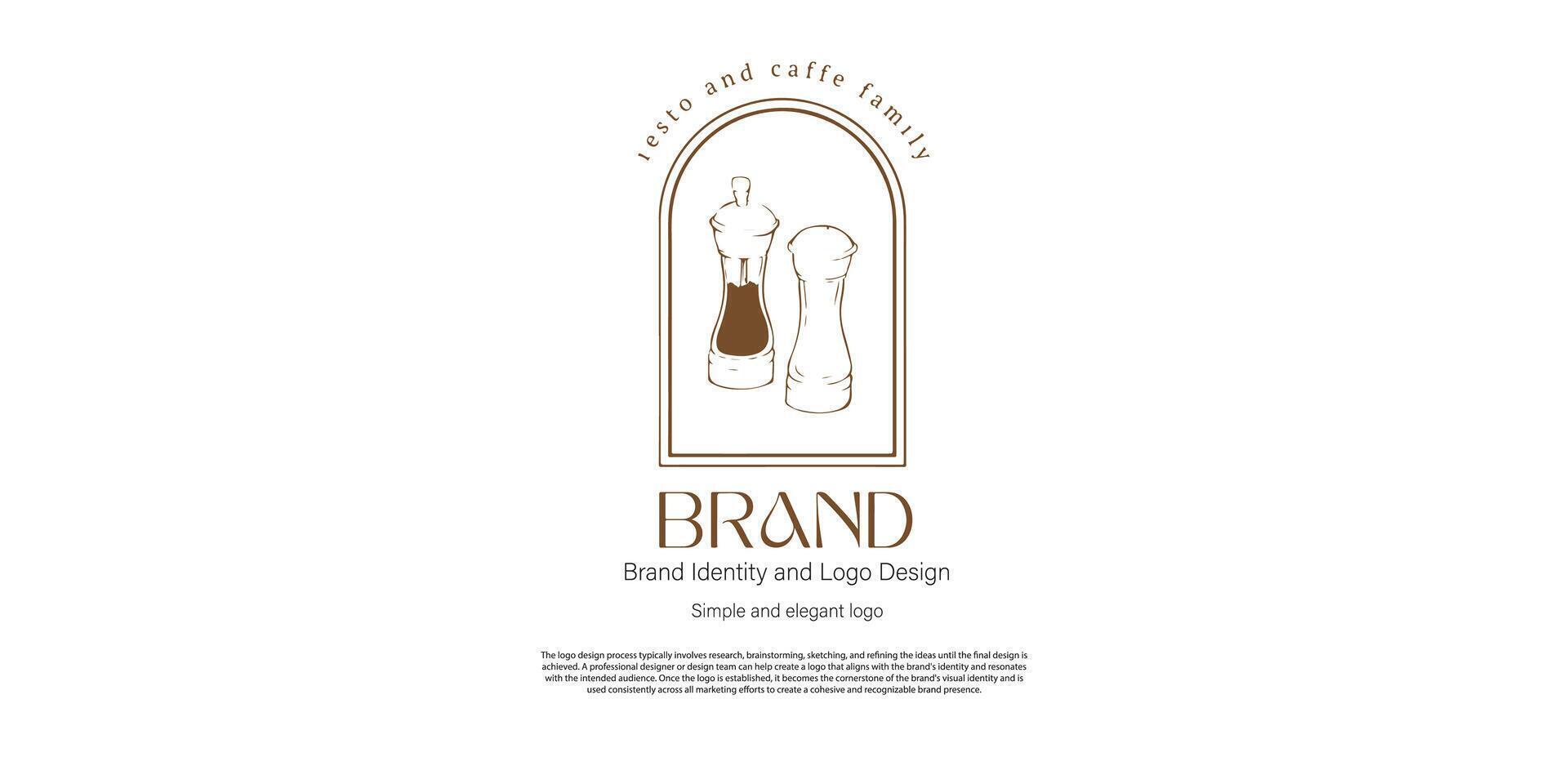 restaurante logo diseño y cafe para logo diseñador y web desarrollador vector