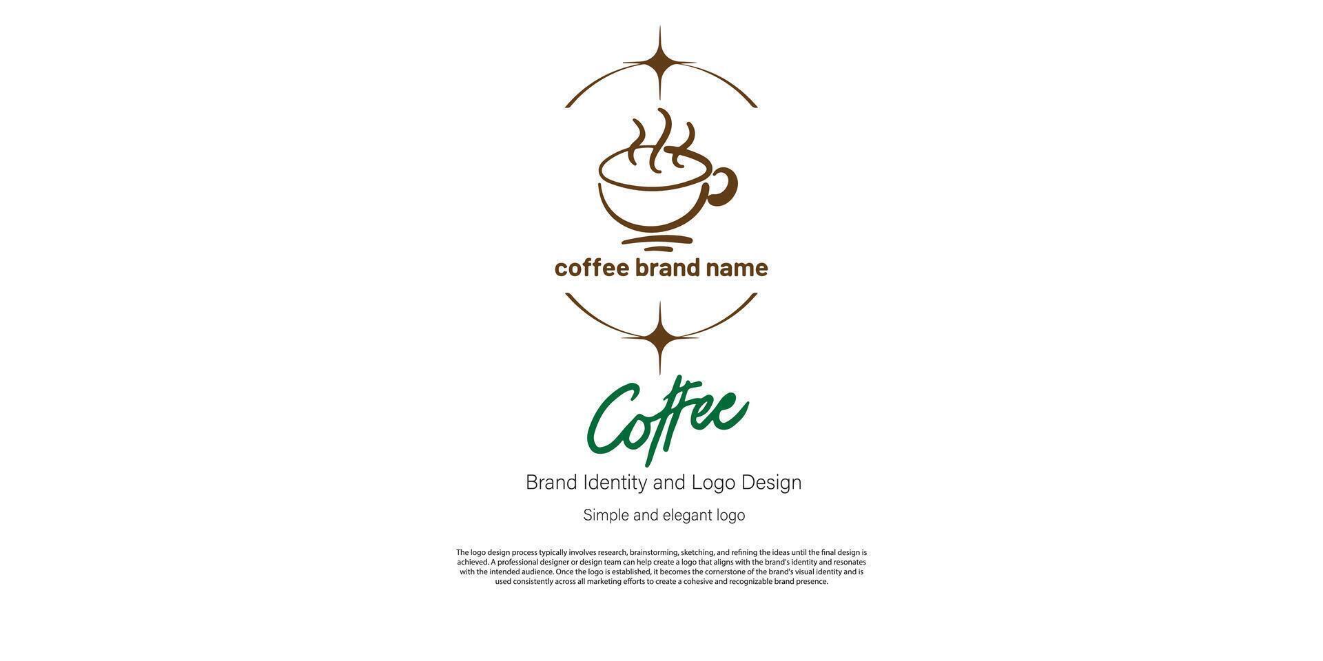 café tienda y comida logo diseño para logo diseñador o web desarrollador vector