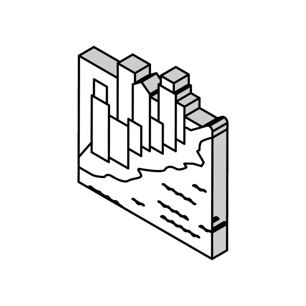 manhattan new york isometric icon vector illustration