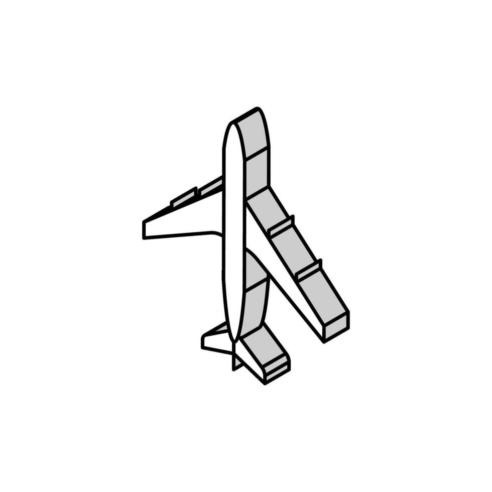 avión aire transporte isométrica icono vector ilustración