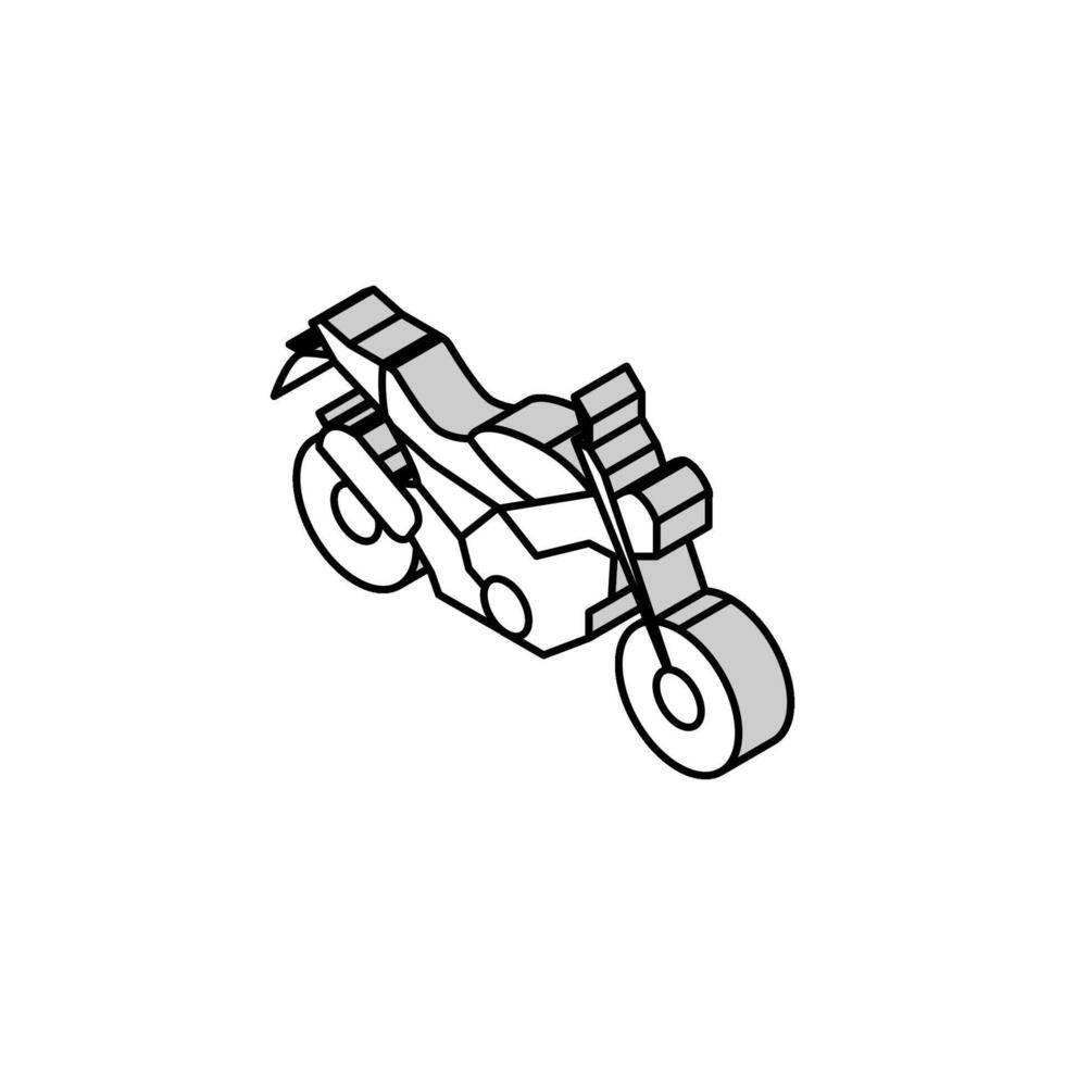 motocicleta transporte isométrica icono vector ilustración