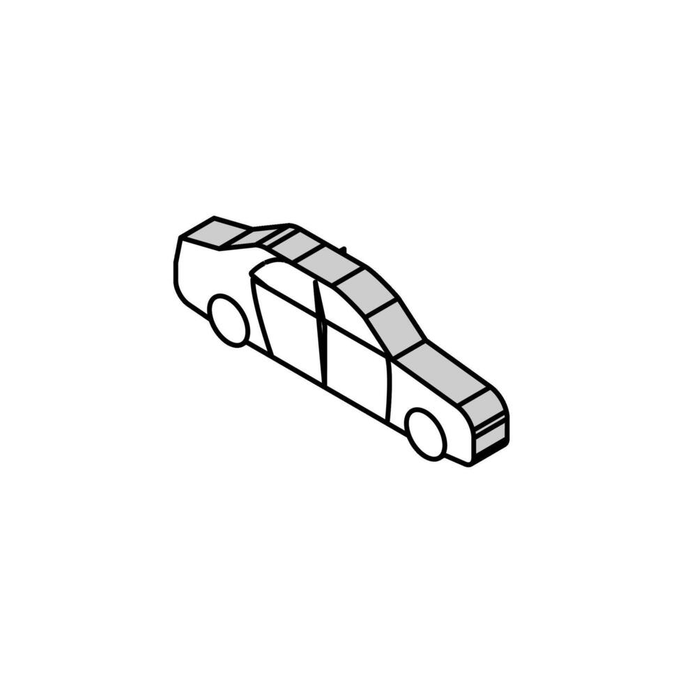 Taxi transporte isométrica icono vector ilustración