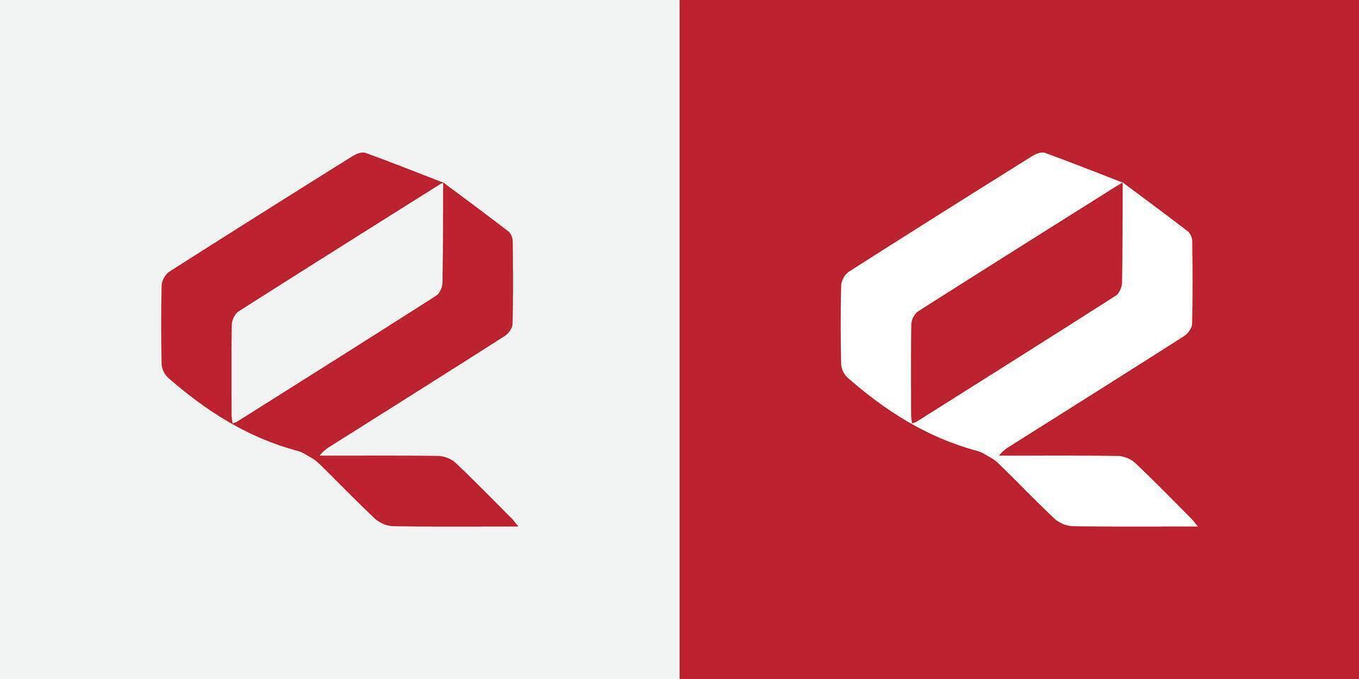 vector q logo template with an abstract shape