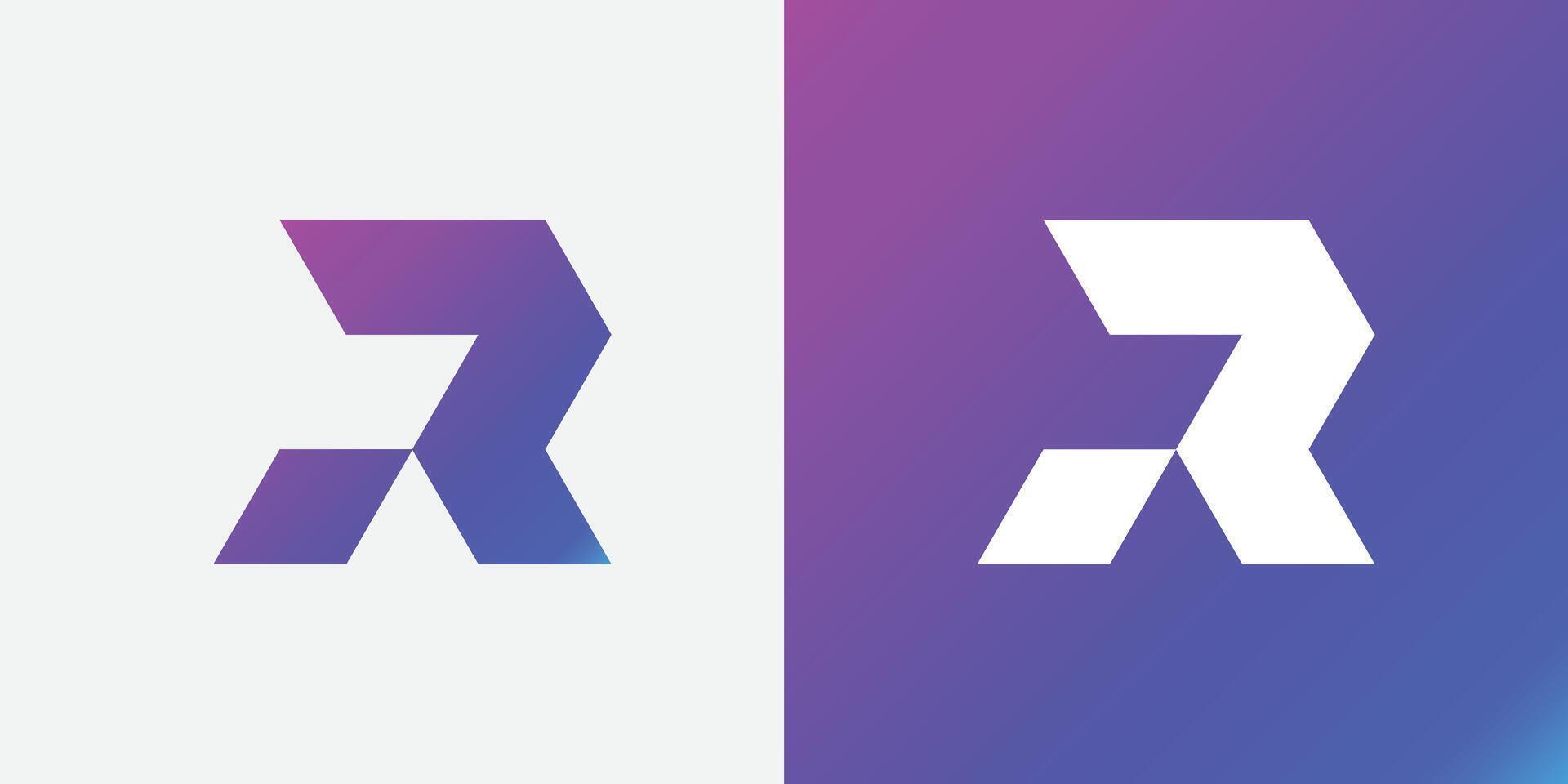 Creative R Logo Designs Minimalistic Concepts with Gradients vector