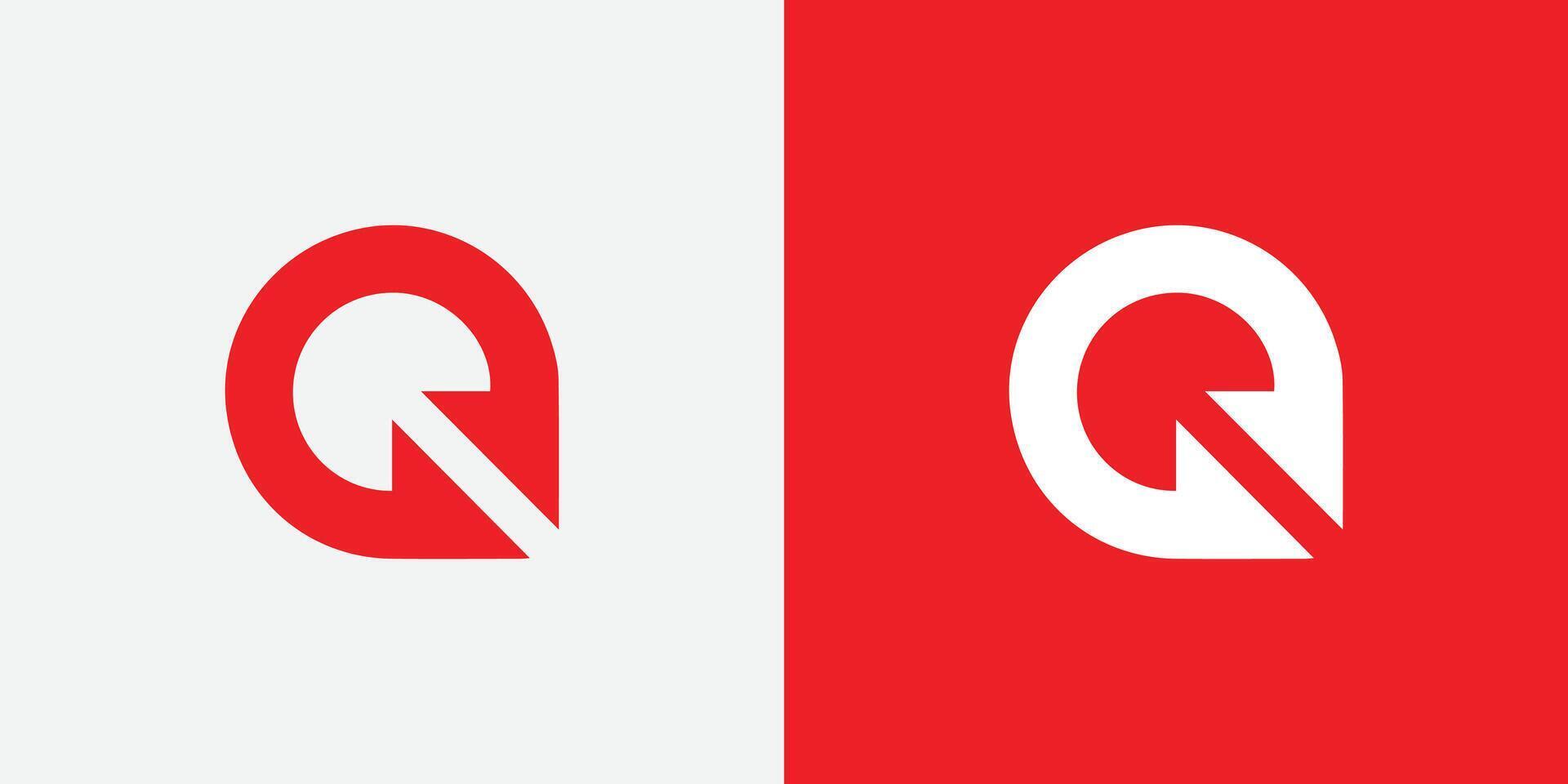 vector q logo template with an abstract shape