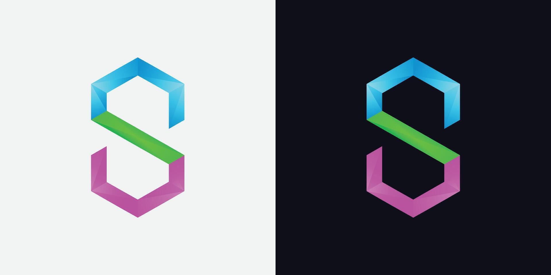 Vector Gradient S logo design
