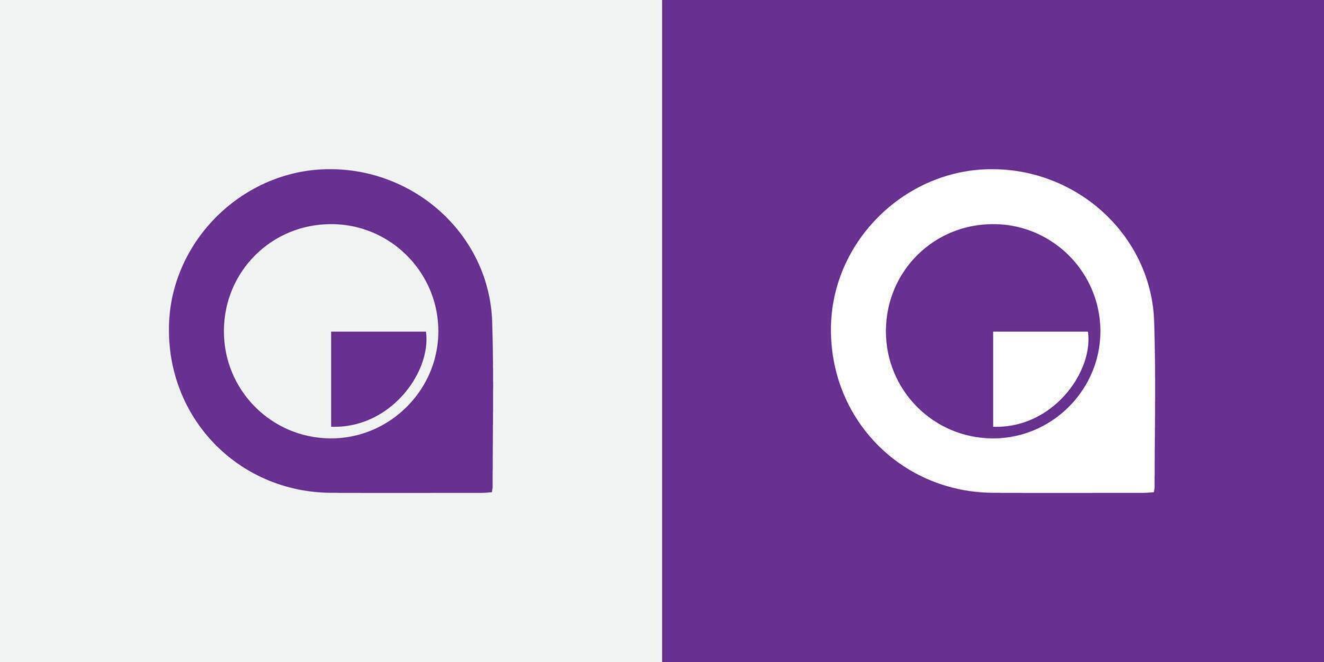 vector q logo template with an abstract shape