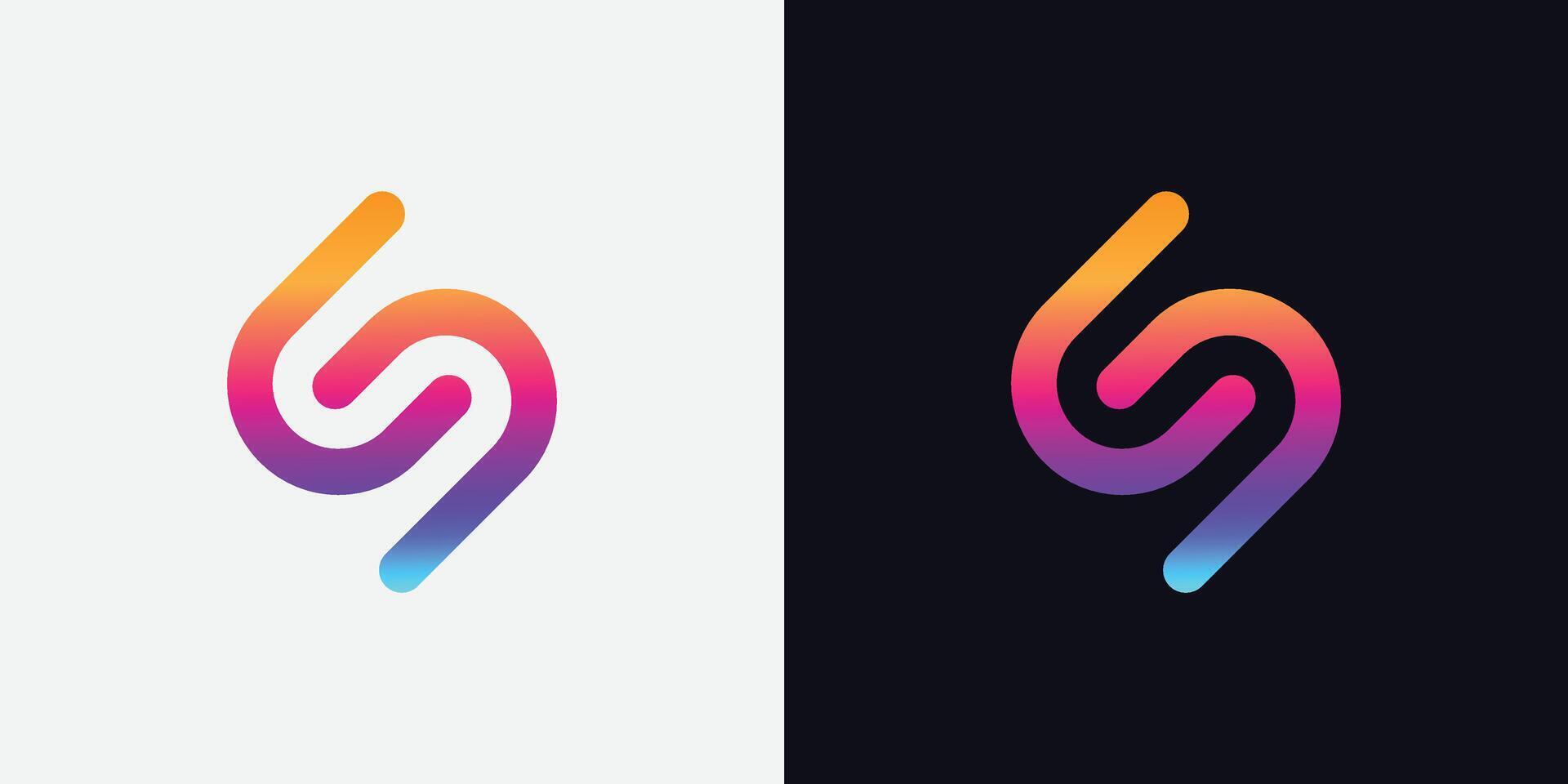 letter S gradient logo design vector