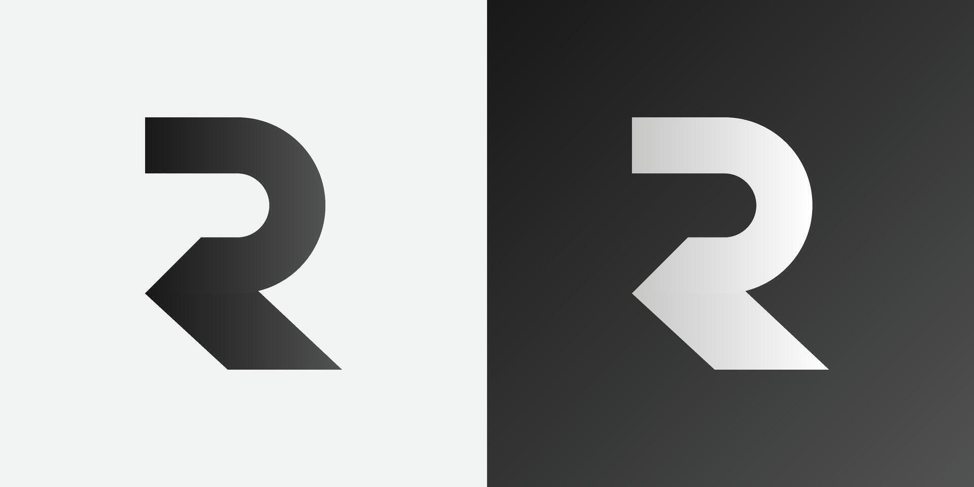 Letter R logo design template Creative modern trendy r typography vector