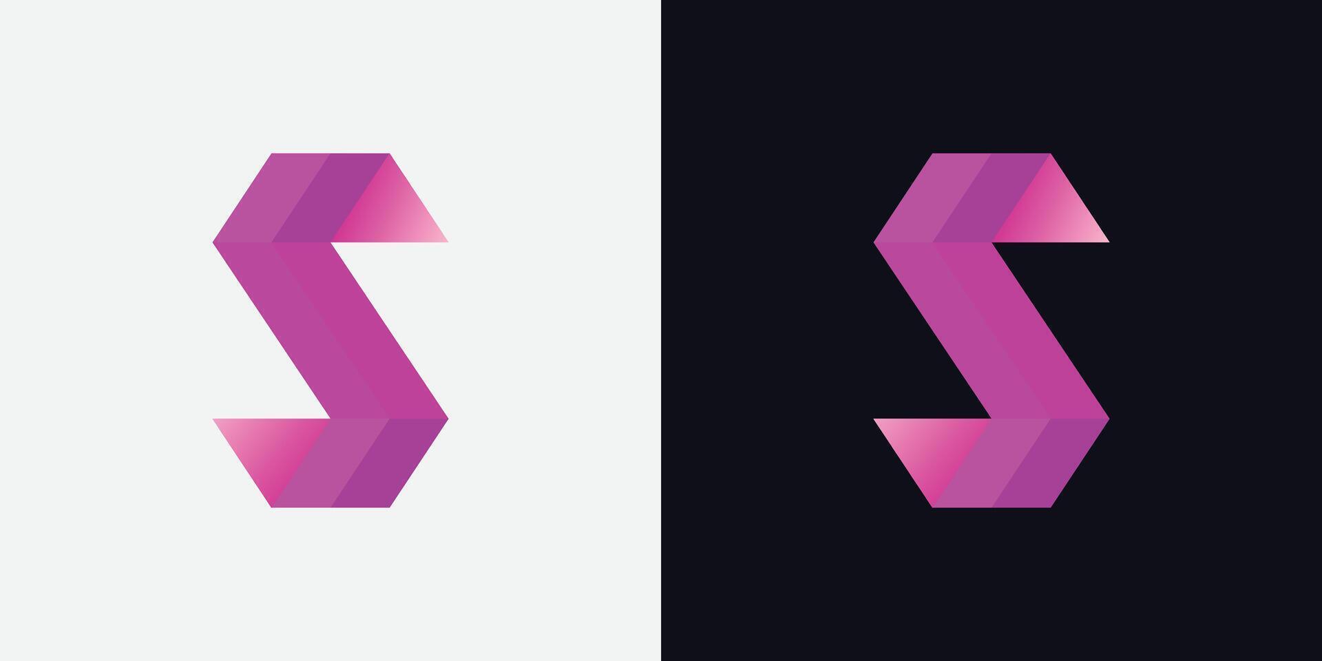 abstract geometric s letter initails monogram logo vector