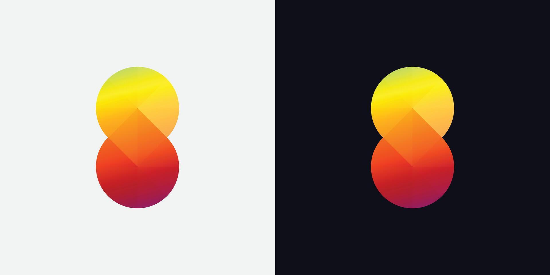 Geometric S logo design colorful vector