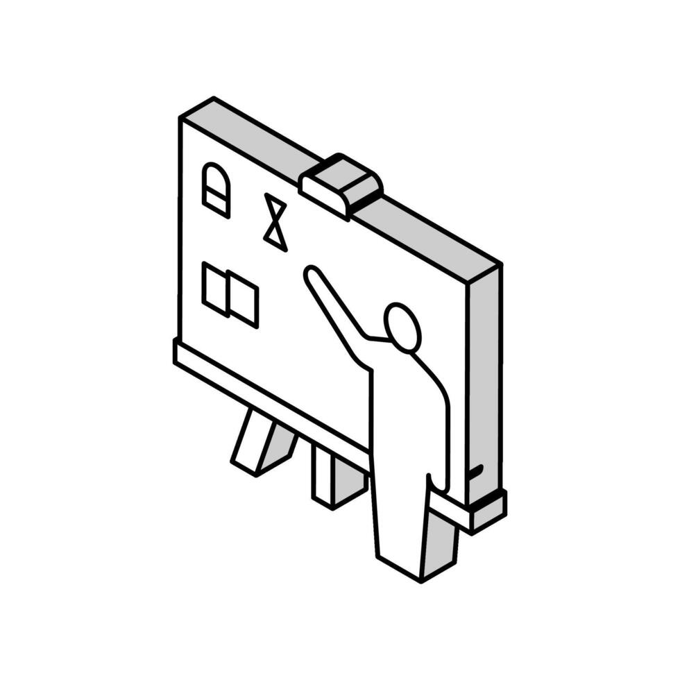 teacher english isometric icon vector illustration