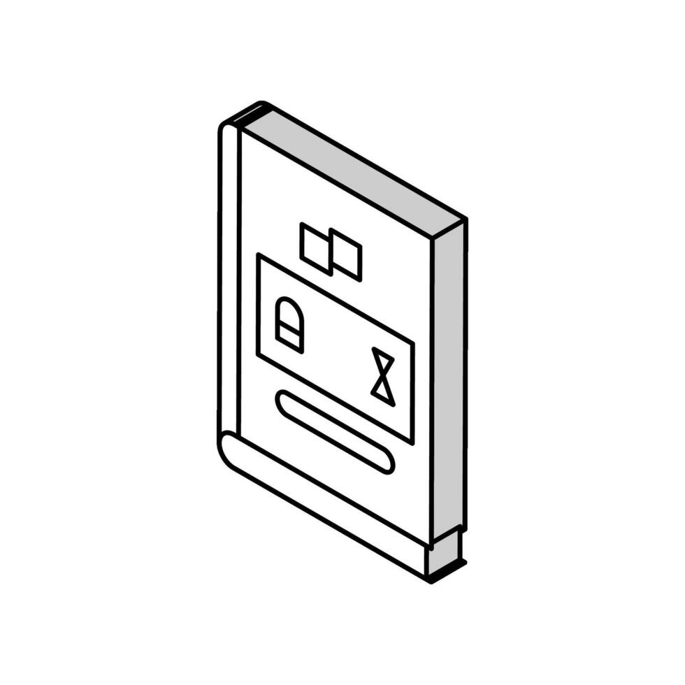 dictionary english isometric icon vector illustration