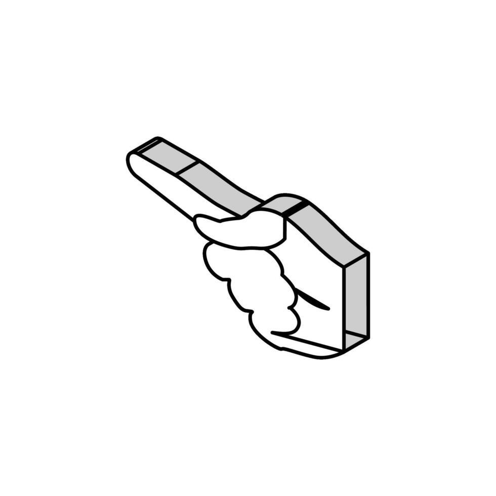 puntero mano gesto isométrica icono vector ilustración