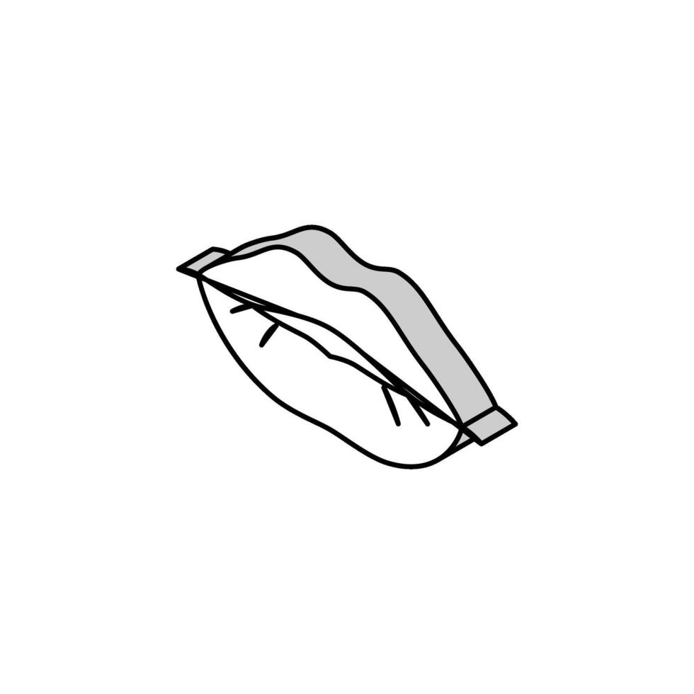 lip facial isometric icon vector illustration